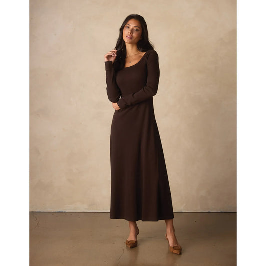 Normal Rib Long Sleeve Dress