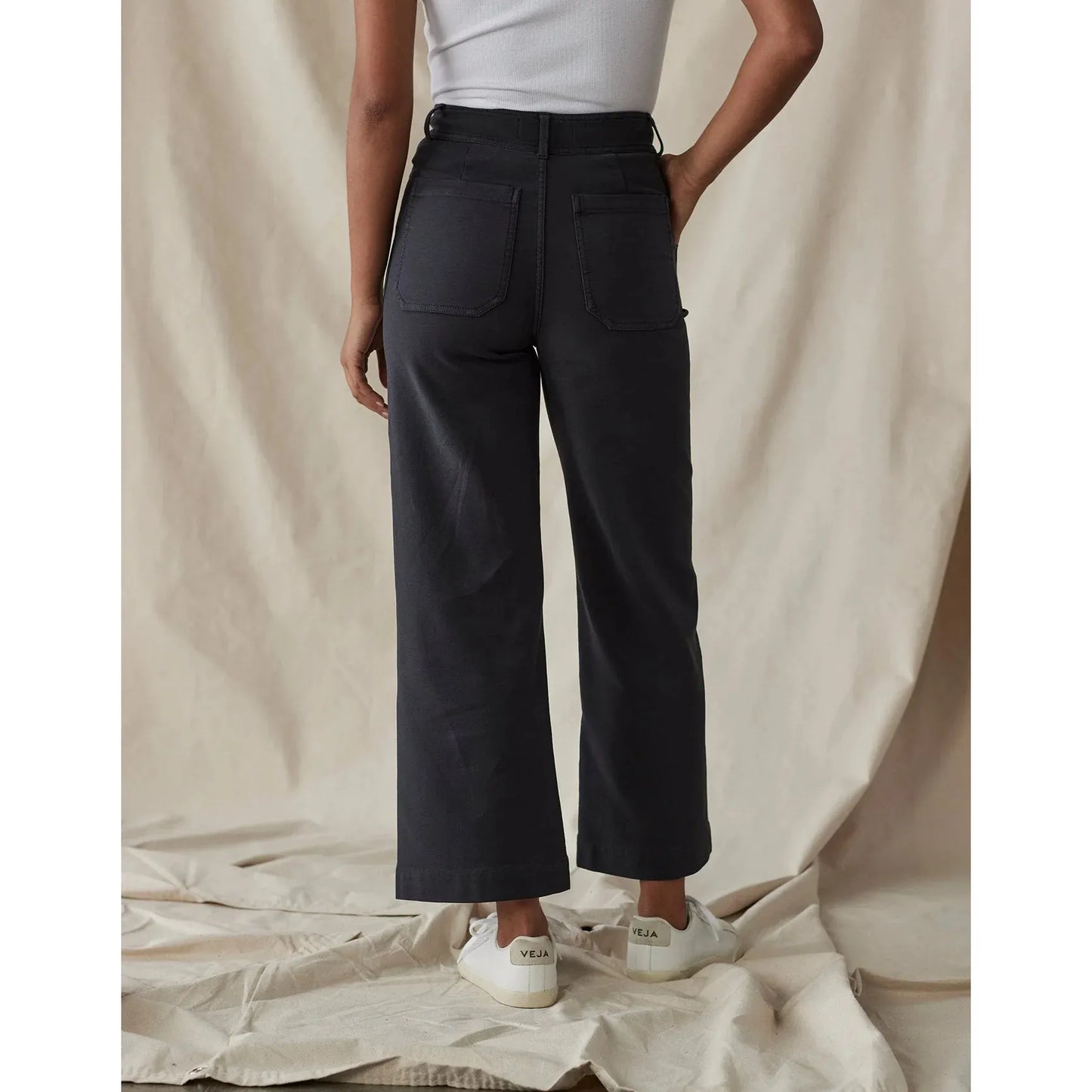 Comfort Terry Wide Leg Crop Pant