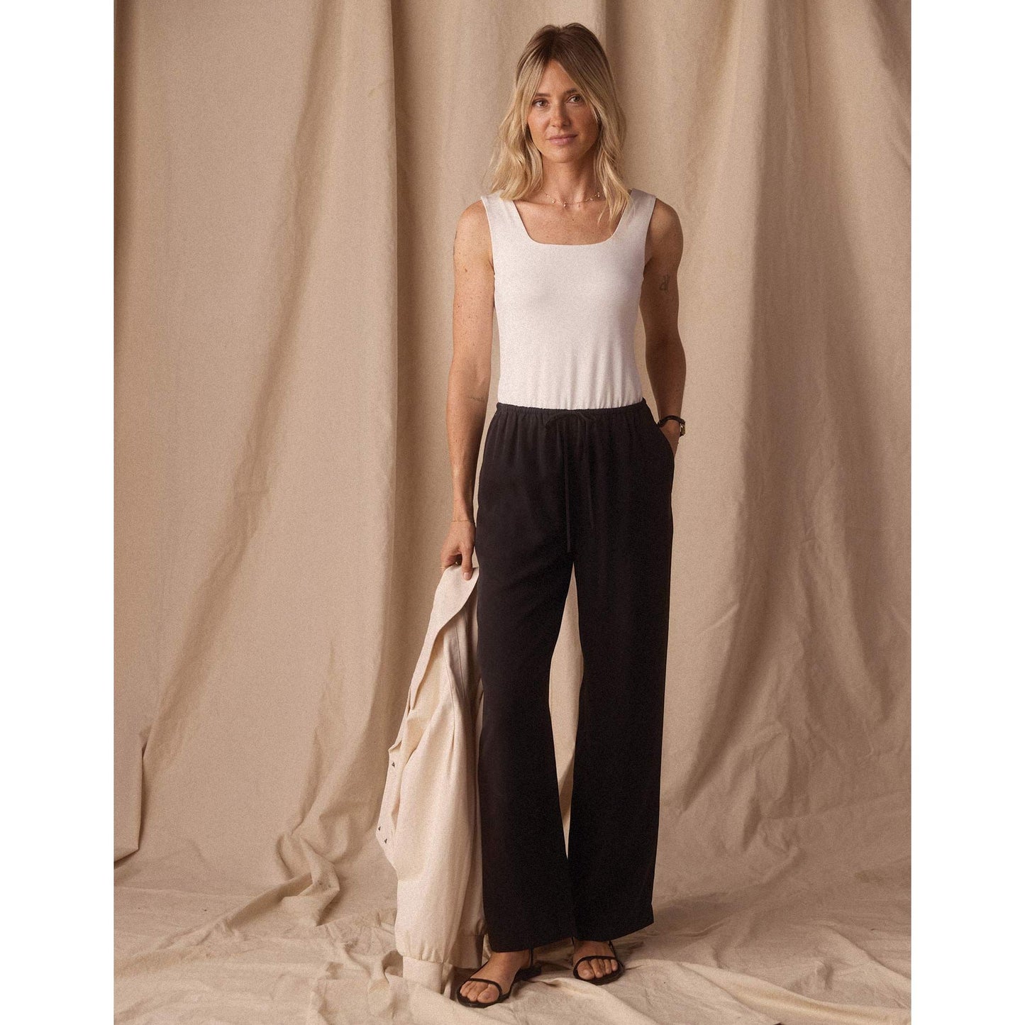 Sueded Costa Drawcord Pant