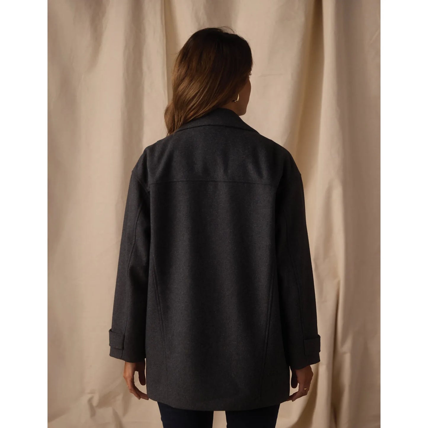 Oversized Blazer Jacket in Charcoal