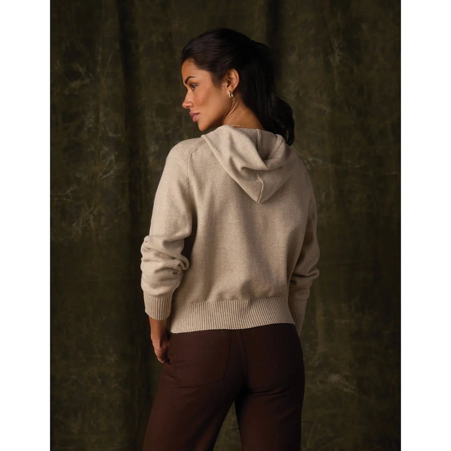 Lola Full Zip Hoodie in Oat