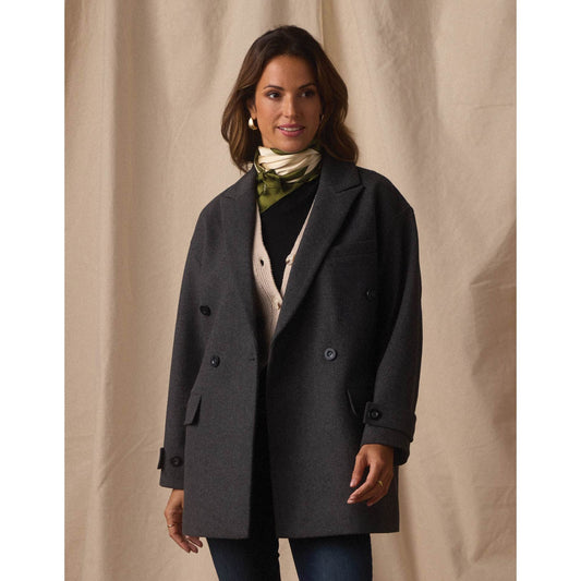 Oversized Blazer Jacket in Charcoal