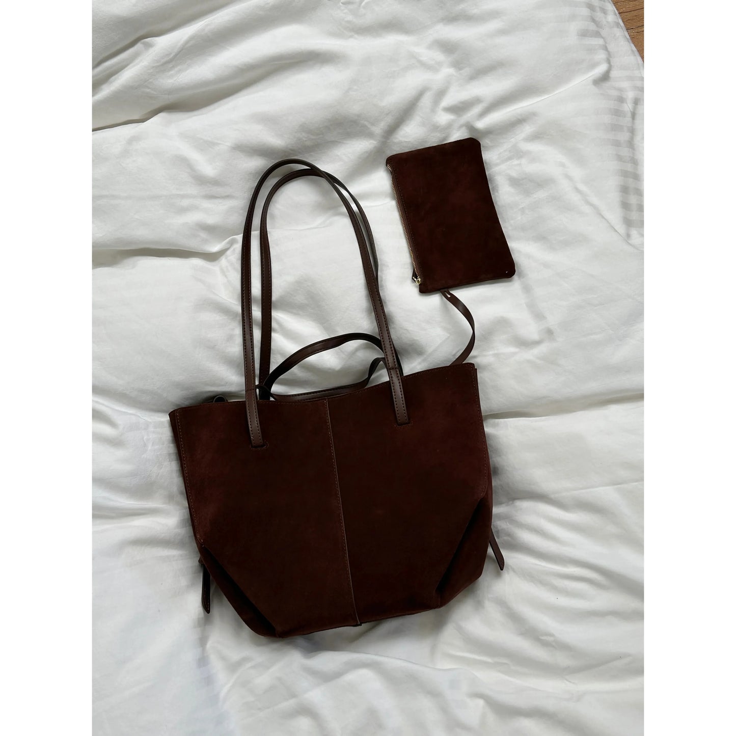 Suede Accordion Bag