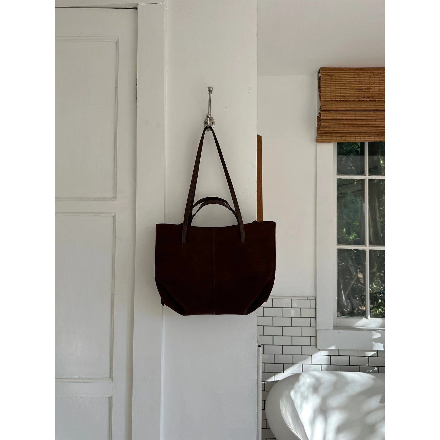 Suede Accordion Bag