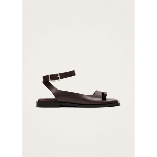 Tebas Brown Leather Sandals
