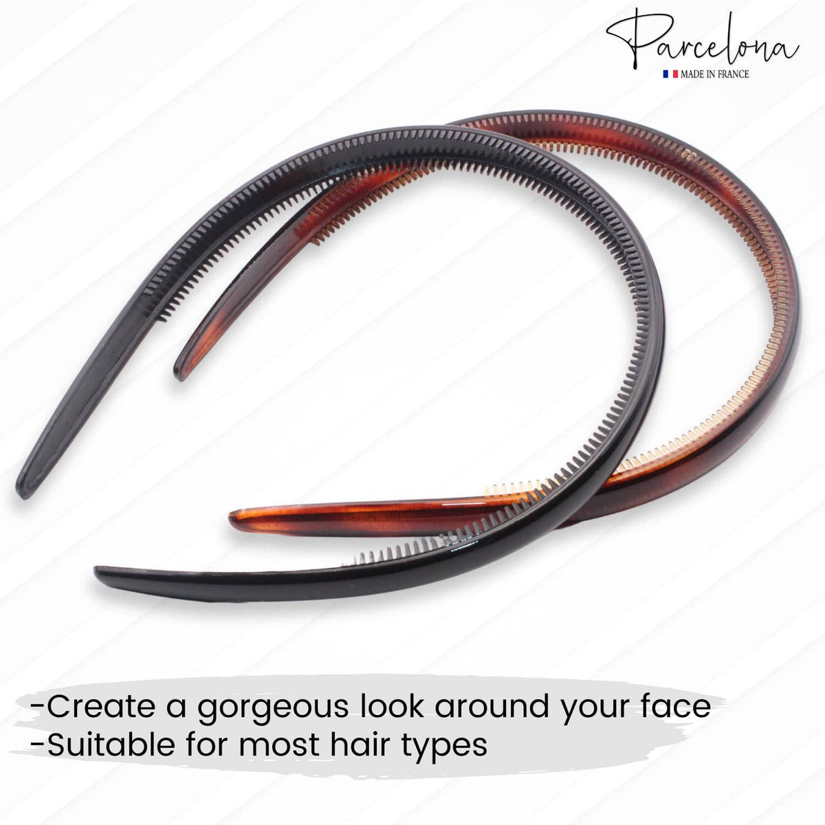 French Reg Shell and Black Hair Headband