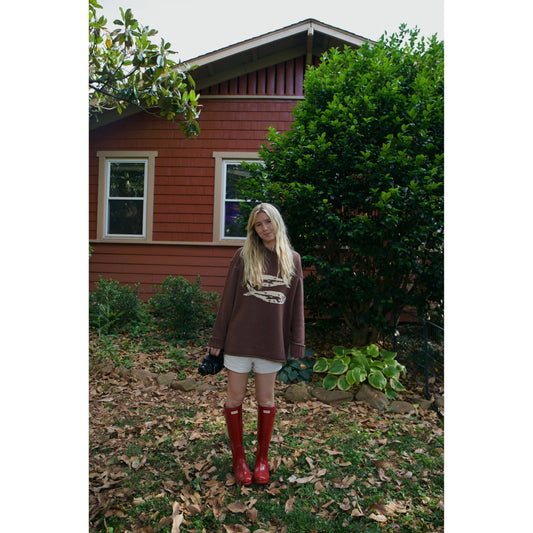 Brown Cotton Fish Sweater