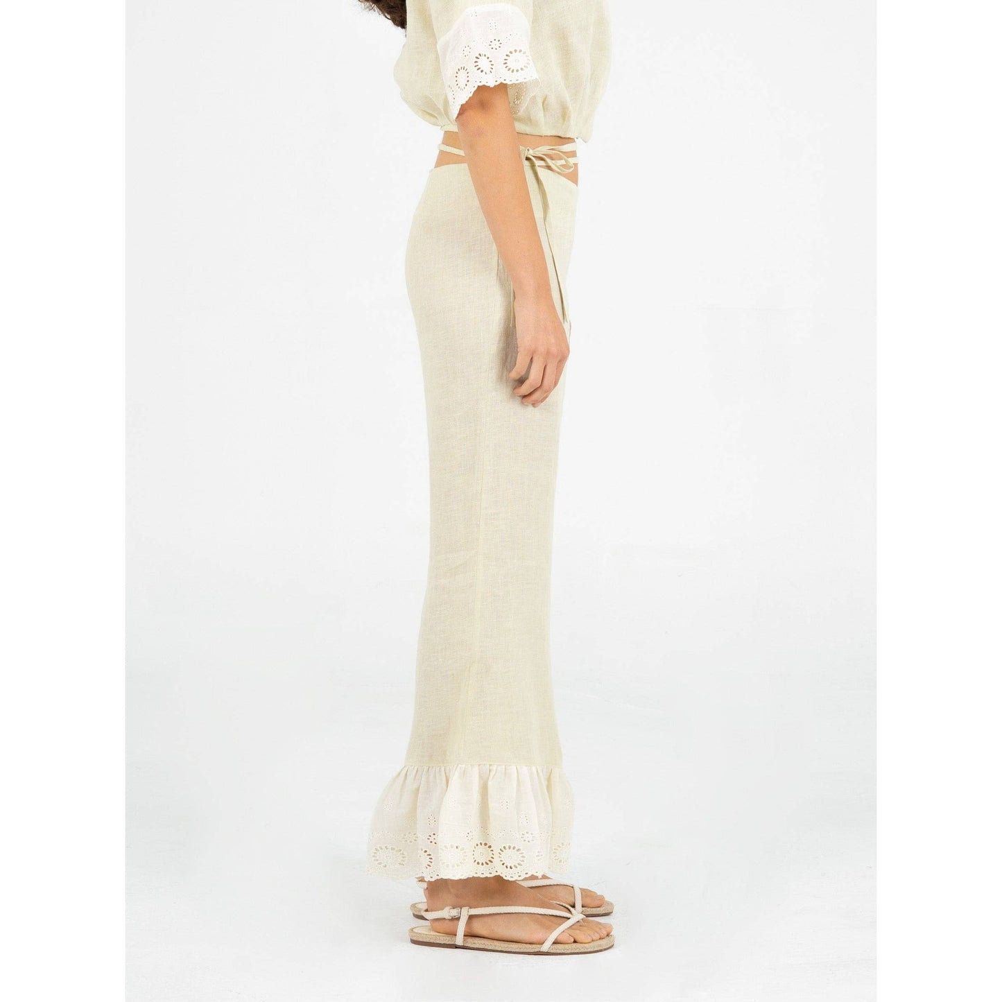 Aurora Linen Beige Pants