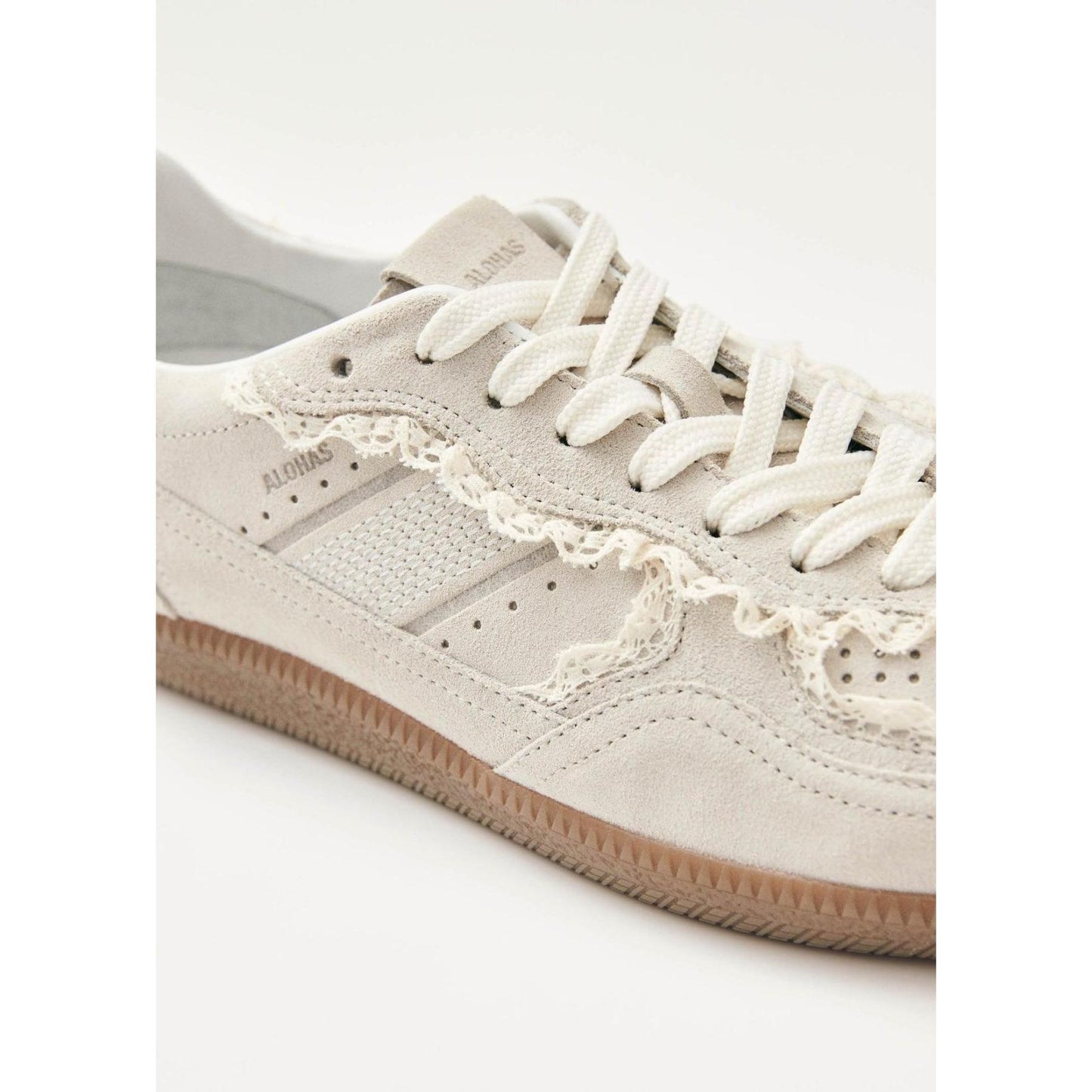 Tb.490 Crochet Cream Leather Sneakers