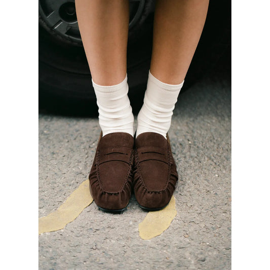 Aven Suede Brown Leather Loafers
