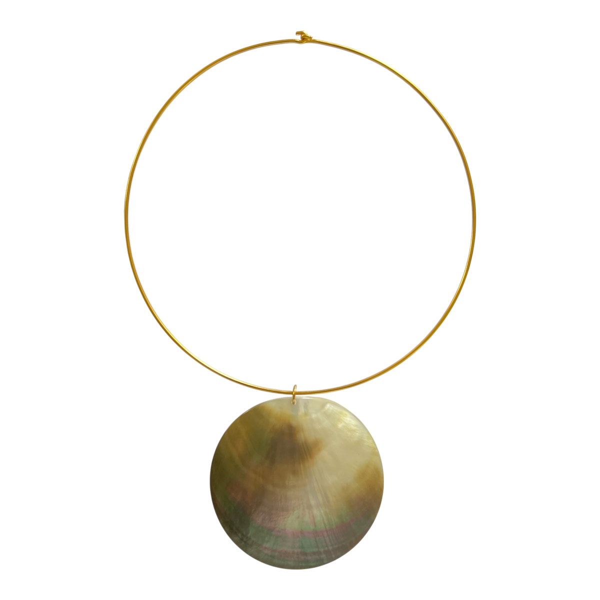 Gaia Mother of Pearl Gold Collar Necklace