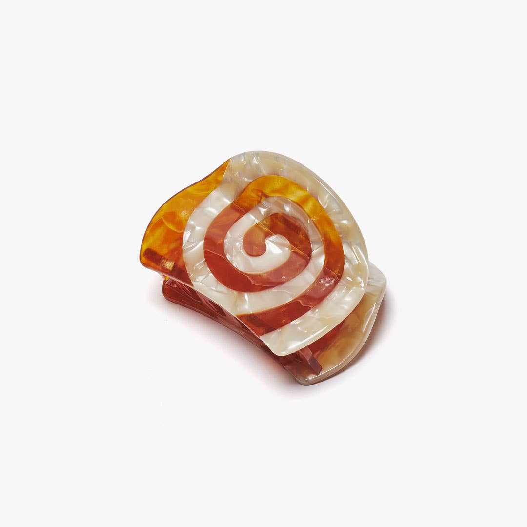 Shimmering Honey Spiral Hair Claw