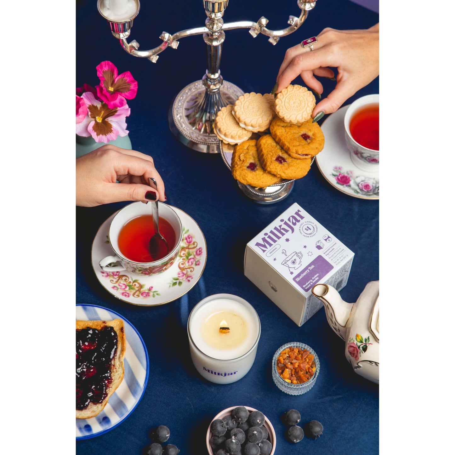 Blueberry Tea - Blueberry, Amber, Vanilla Coconut Soy Candle