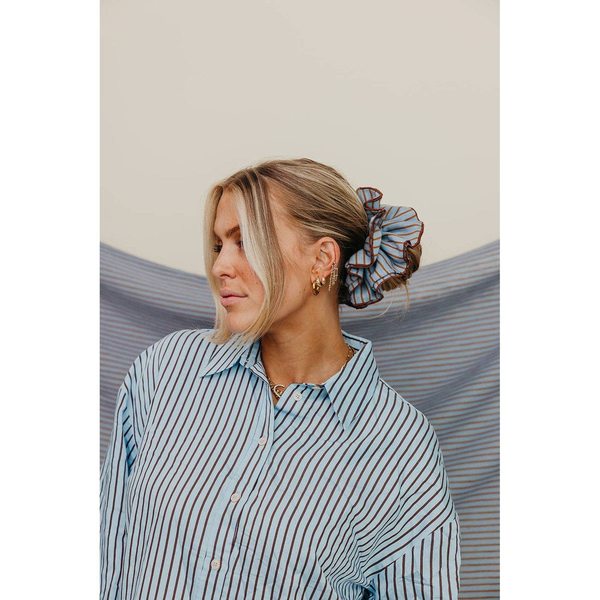 STRIPED CORSET SCRUNCHIE