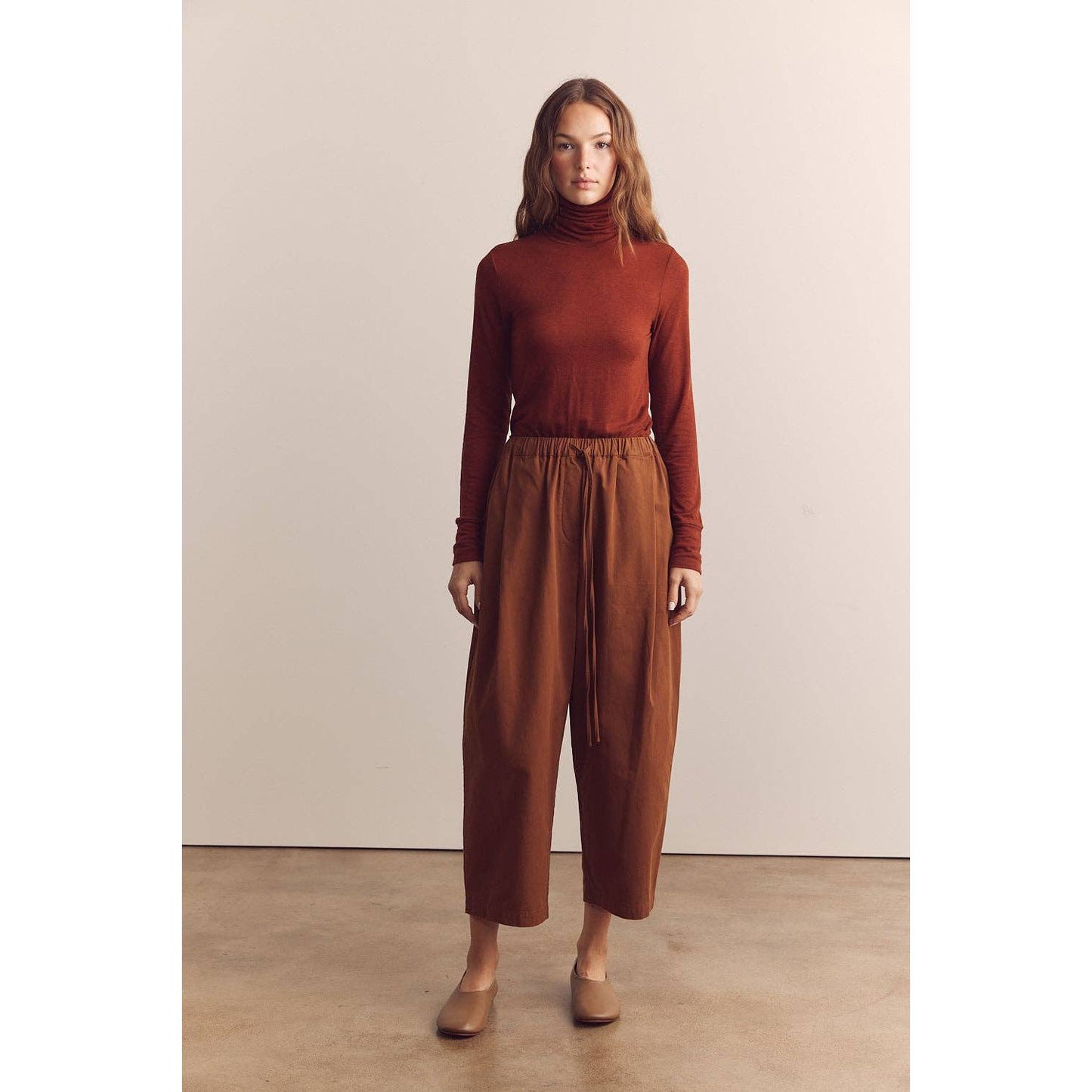 Pleated Drawstring Pants