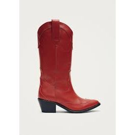 Liberty Red Leather Boots