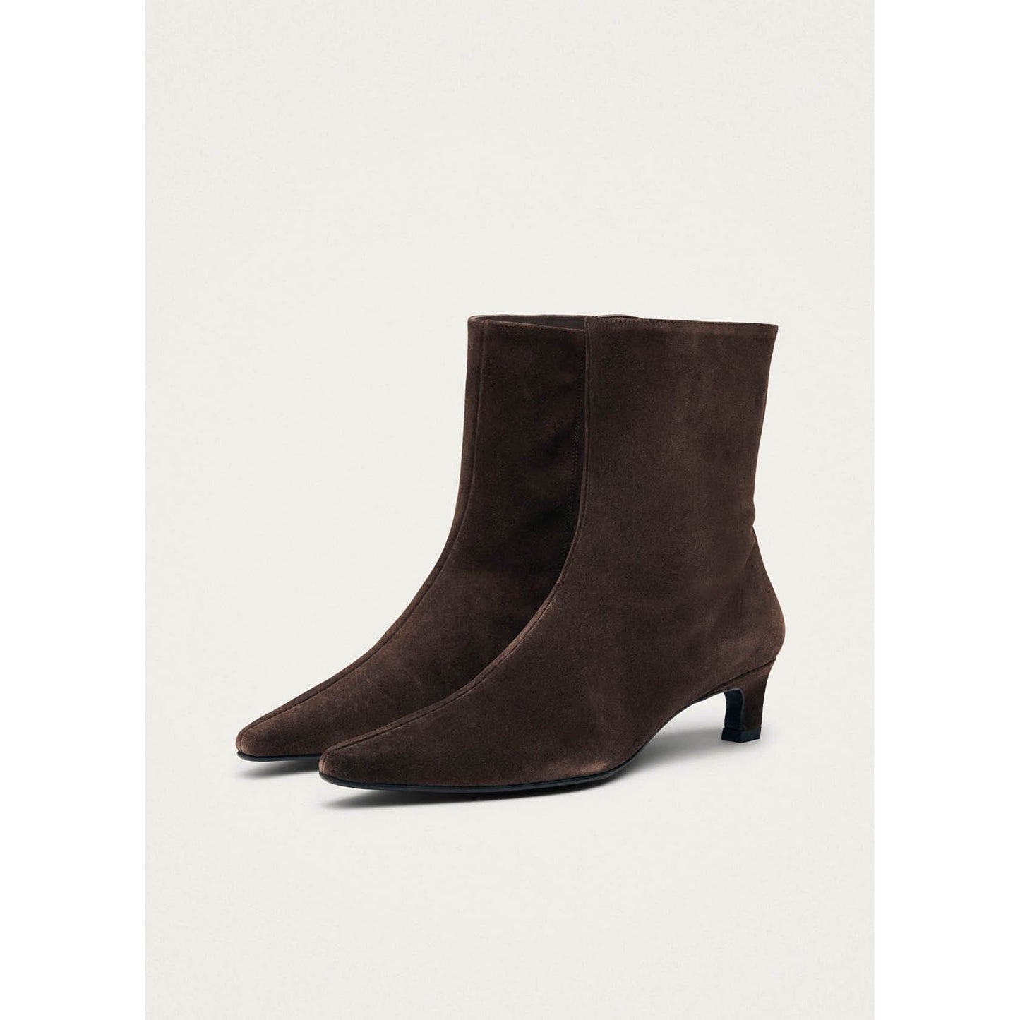 Ambar Suede Brown Leather Ankle Boots