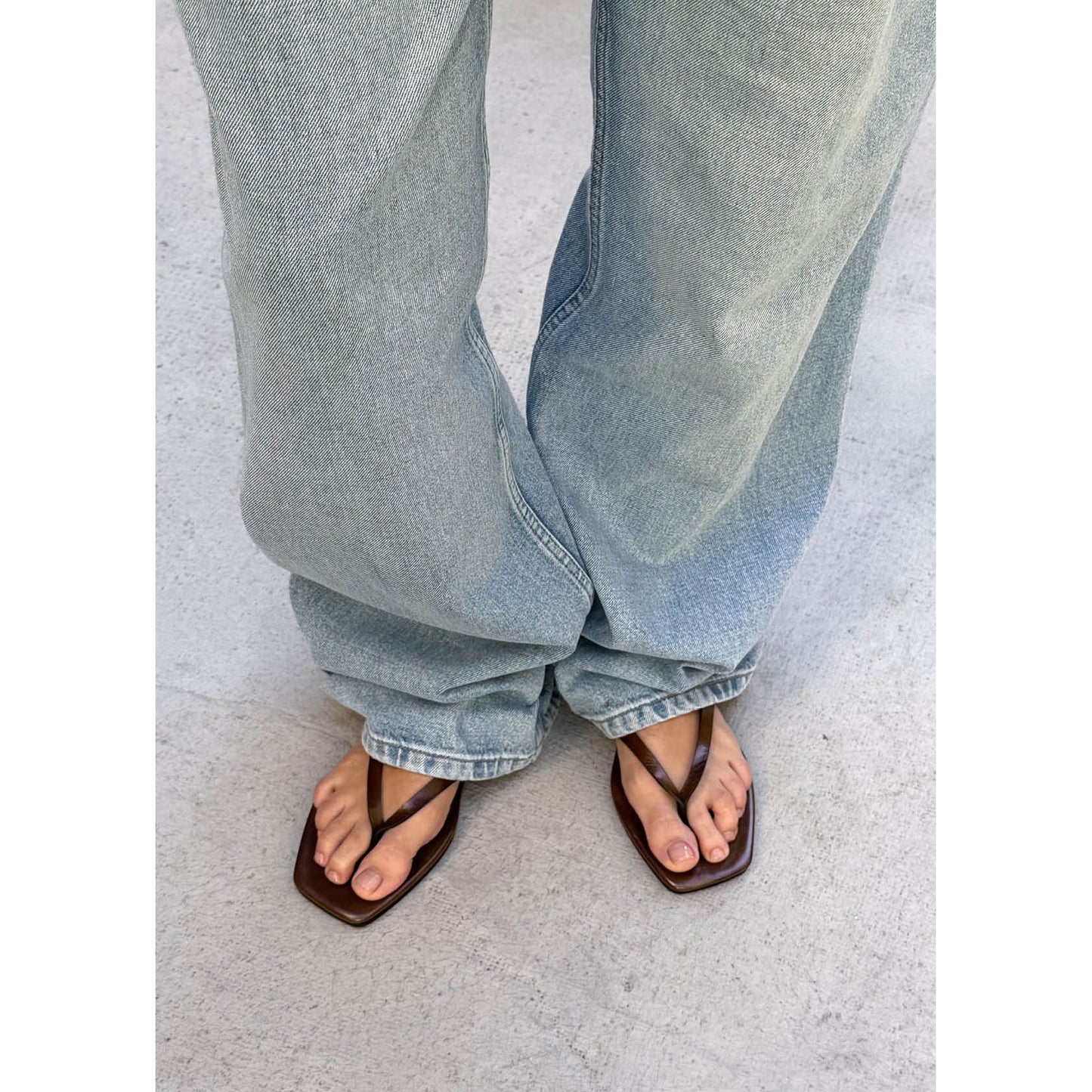 Ola Rift Brown Leather Sandals