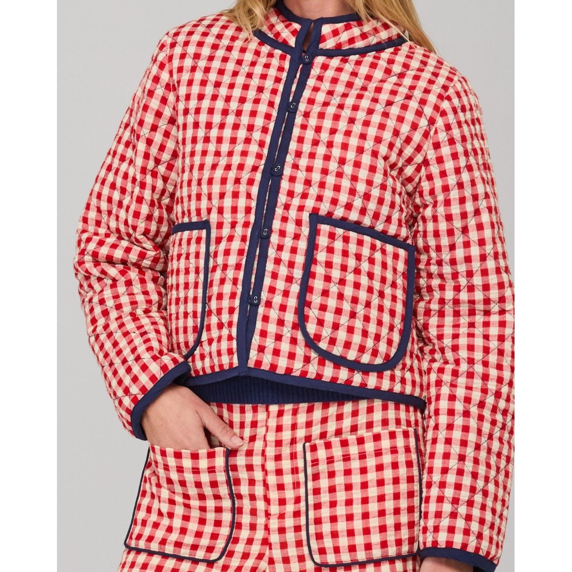 Mizuki Jacket Red Seersucker